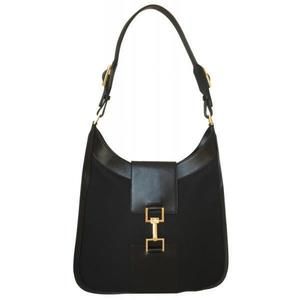Gucci One Plain Shoulder Black Bag Leather Handbag